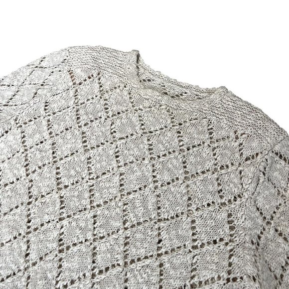 Sundazed (Germany) Openwork Hand Knit Silk & Linen Jumper : M - Picture 4 of 4